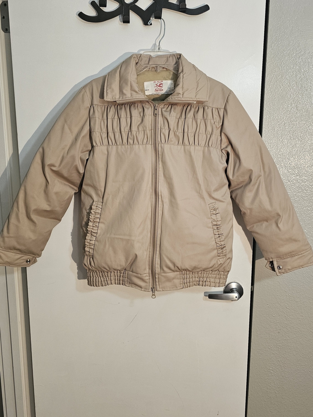 VINTAGE Swan Brand Goose Down Puffer Winter Padded Jacket Coat Medium